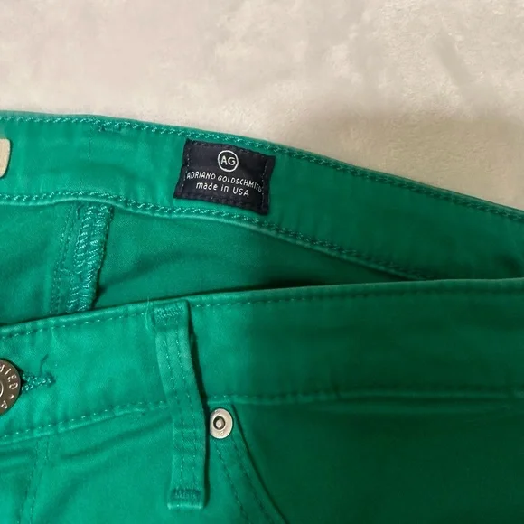 Adriano Goldschmied 27 super skinny stretch green jeans. Kelly green. RARE - Picture 11 of 11